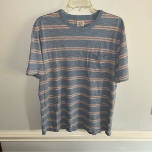 Faherty Blue and Pink Striped Tee